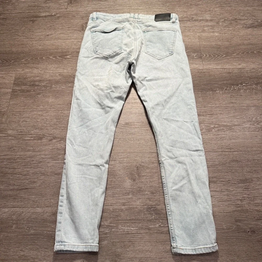 Zara Jeans Mens 32 Blue Denim Slim Straight Leg Casual Cotton 32x29 Casual Adult